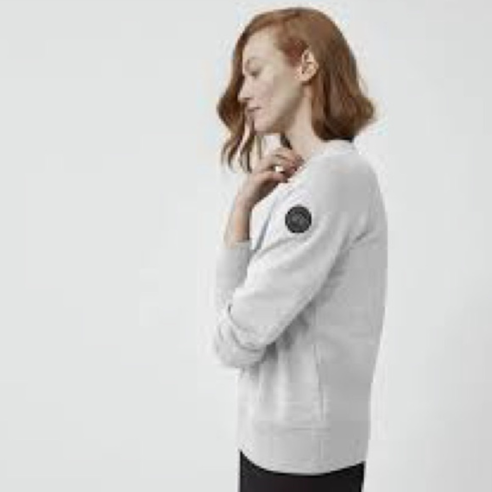 Canada Goose Women's Gray Muskoka Crewneck Black Label Sweater Size XS